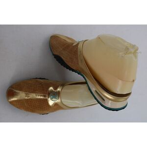 Cole Haan 6b Tan & Gold Slip On Mule